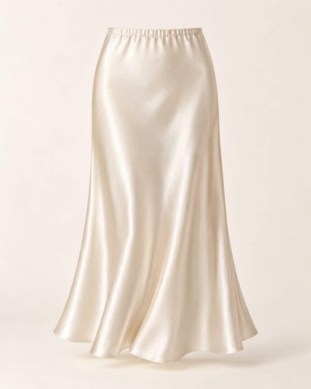 Satin Midi Slip Skirt