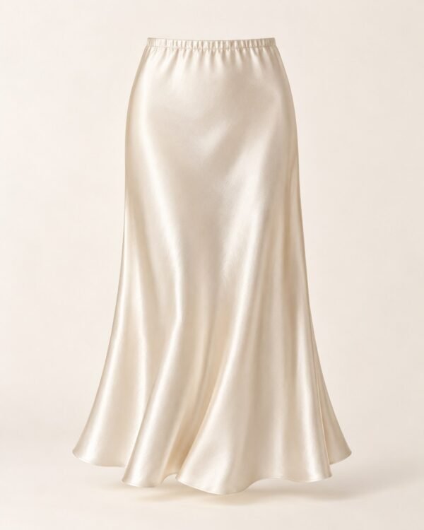 Satin Midi Slip Skirt
